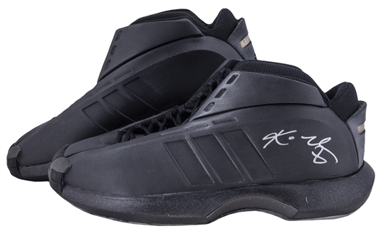 Kobe Bryant Signed Adidas "The Kobe" Black Production Pair of Sneakers (Beckett)